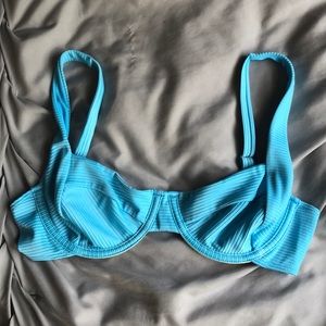 Pacsun Bright Blue Ribbed Bikini Top (NEVER WORN)